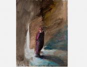 Žmogus matantis pasaulį savo šešėlyje_Man, Seeing the World in His Own Shadow, 100x90, oil, canvas, 2015