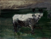 Apie karvę_About a Cow, 70x90, oil, canvas, 2015