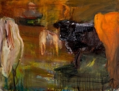 Apie karve_About a Cow, 100x130, oil, canvas, 2016