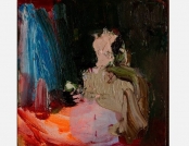 Figūra prie lango_Figure at the window, 15x15, oil, canvas, 2015