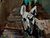 Miesto šuo_City Dog(Varanasi),75x105, oil, canvas, 2014