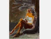 Sėdinti_Sitting, 20x15, oil, canvas, 2016